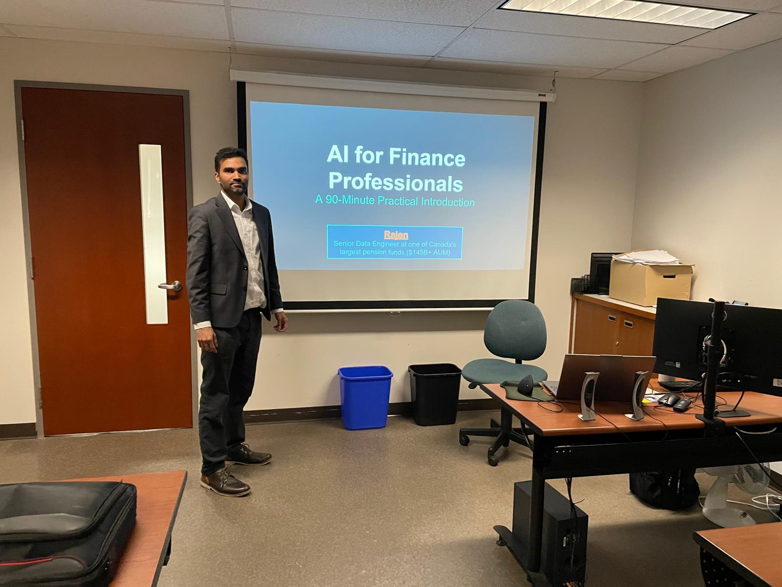 AI workshop for finance professionals at Burlington Central Library